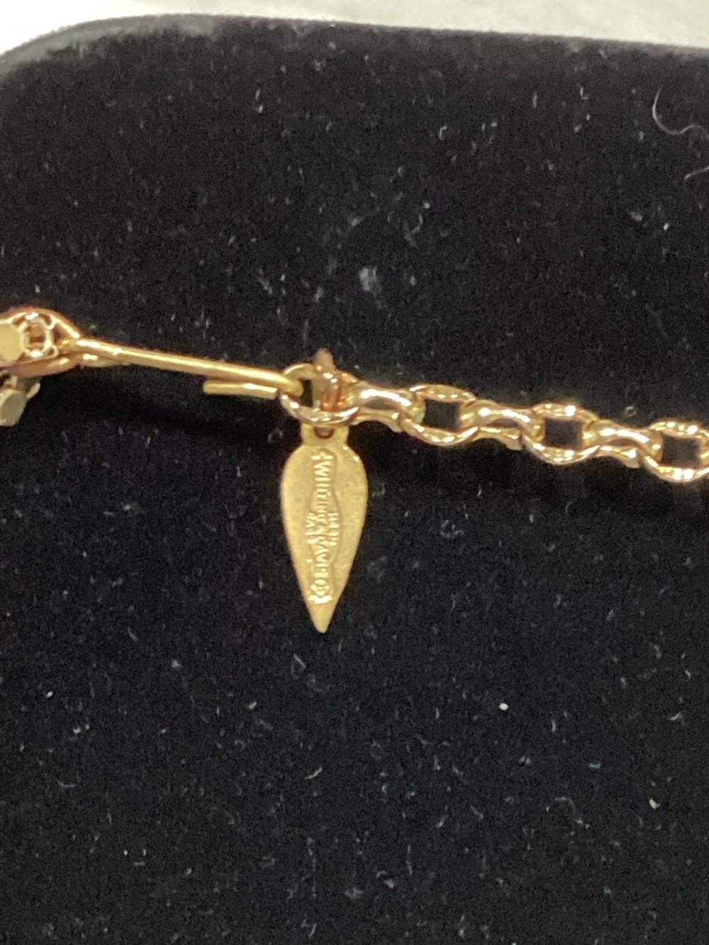 Whiting & Davis Gold Draped Mesh Necklace - Picture 2 of 2